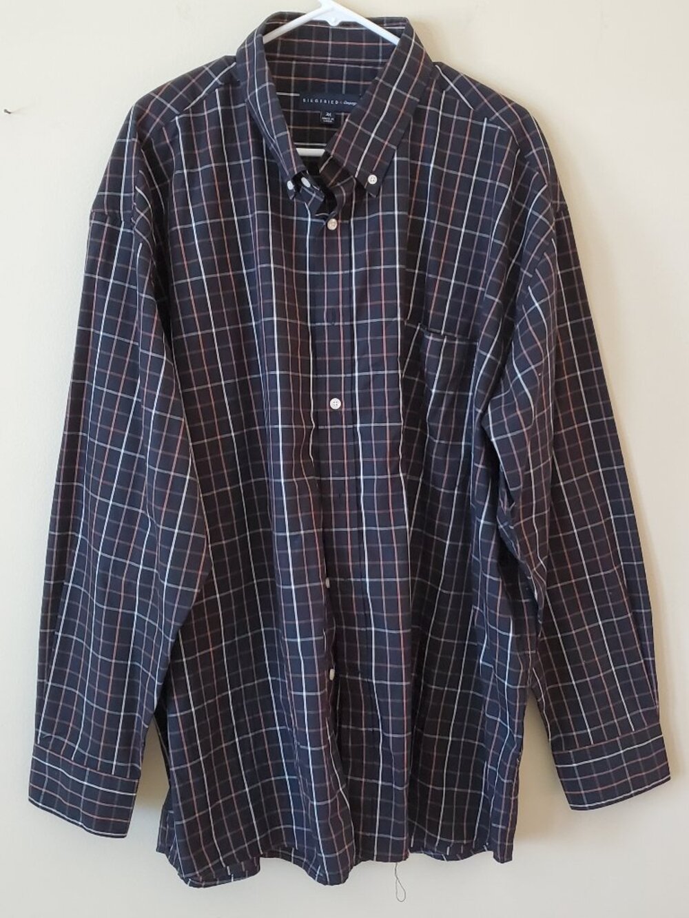 Siegfried Plaid Long Sleeve Button Down Shirt SZ 3X